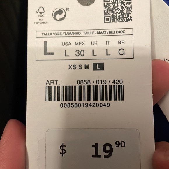 Zara, Size L, Dark purple/blue - Picture 2 of 2